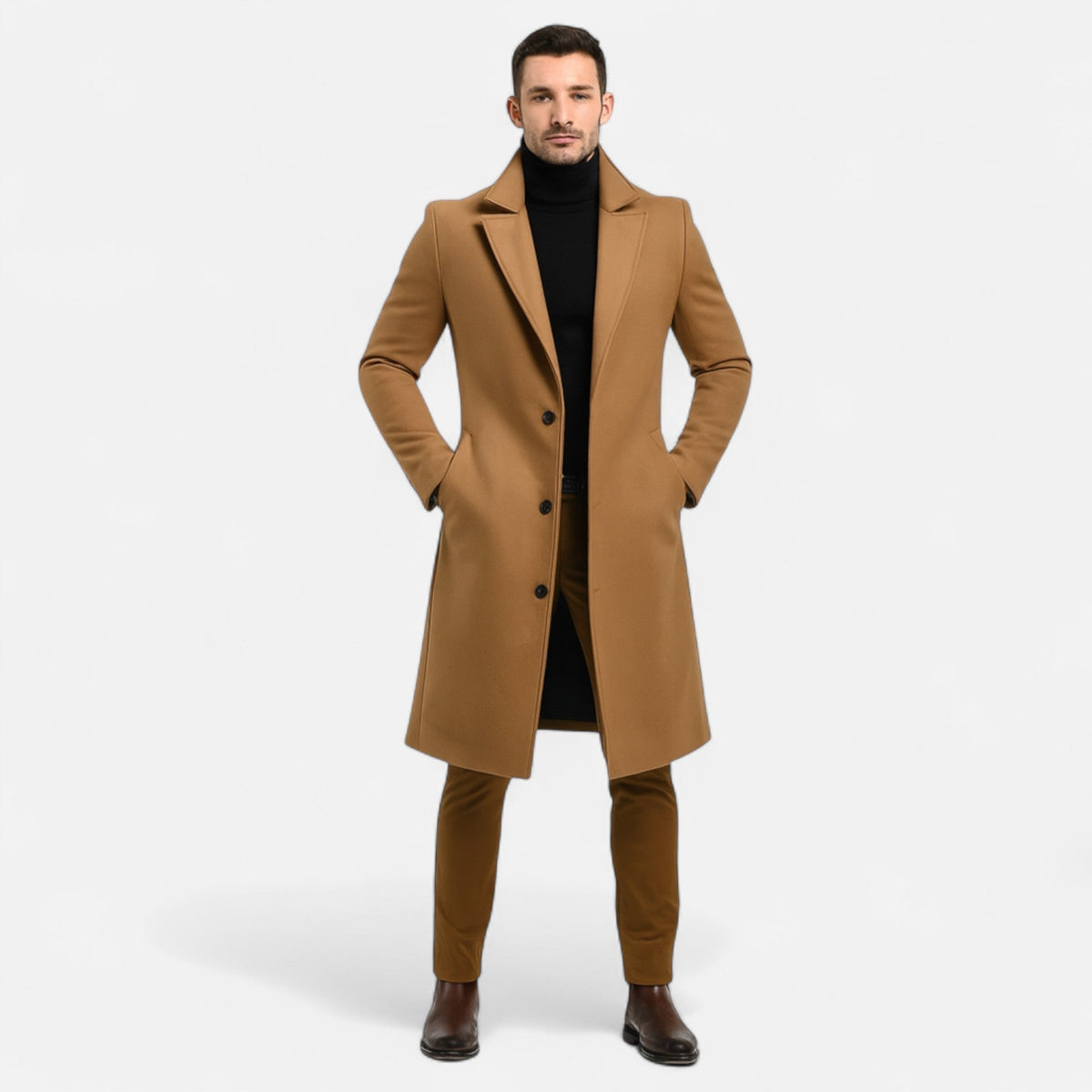 Manteau Classique Revers Structurés Doublure Intégrale pour Homme