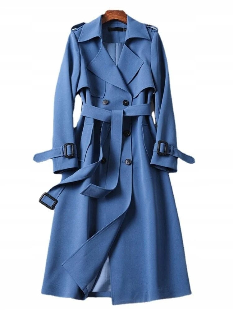 Trench-Coat Taille Cintrée Épaulettes pour Femme