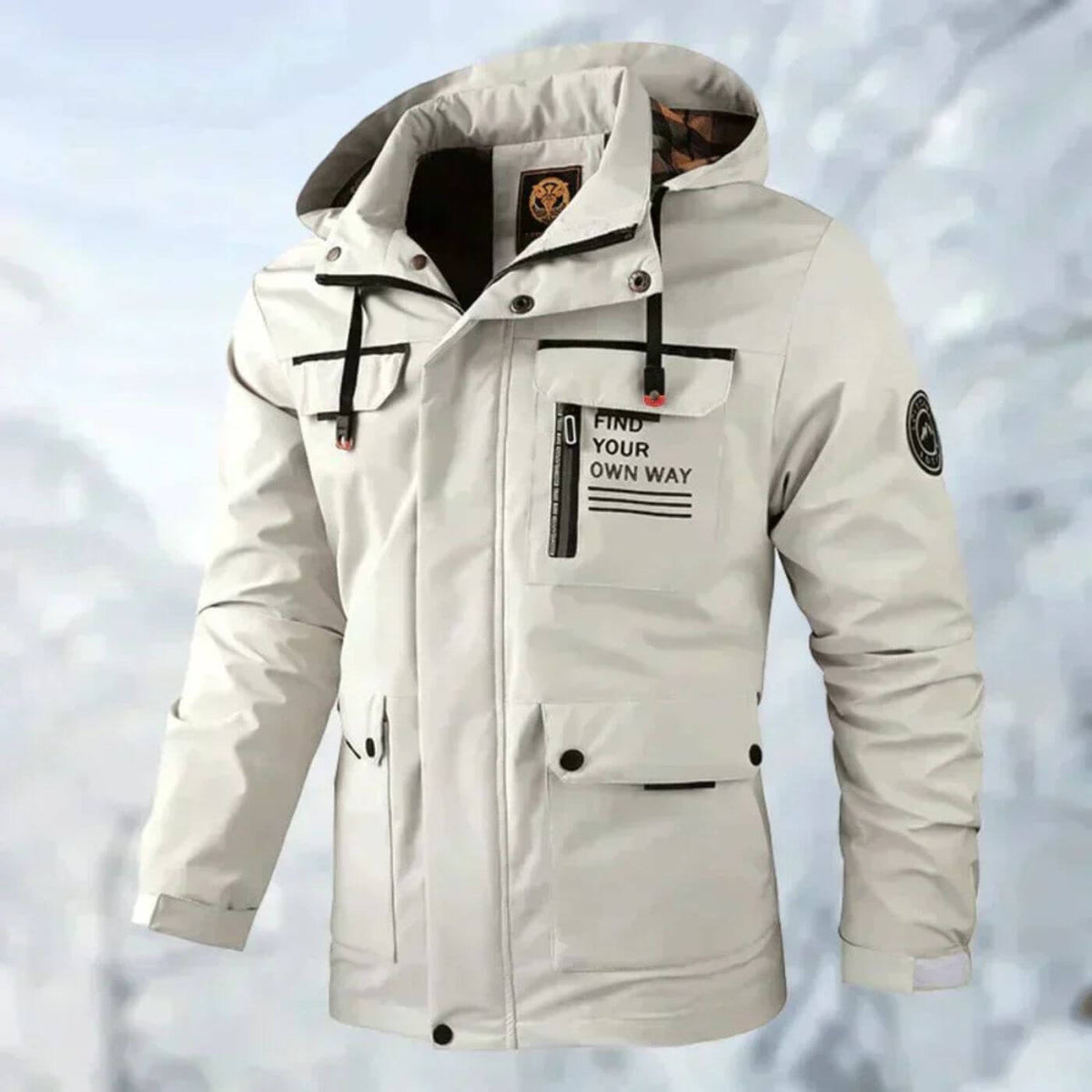 Chaqueta funcional impermeable y cortavientos para hombre, ideal para actividades al aire libre
