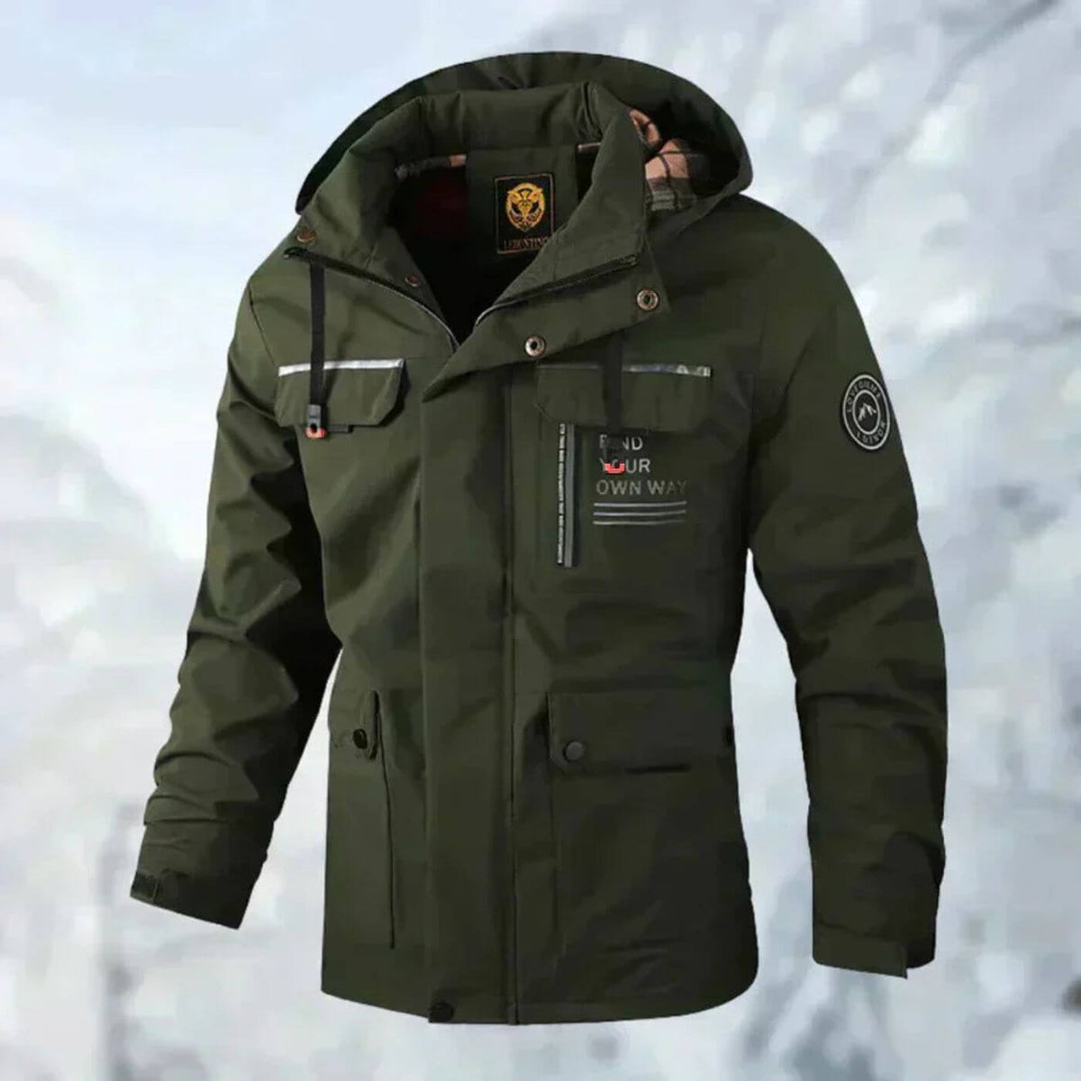 Chaqueta funcional impermeable y cortavientos para hombre, ideal para actividades al aire libre