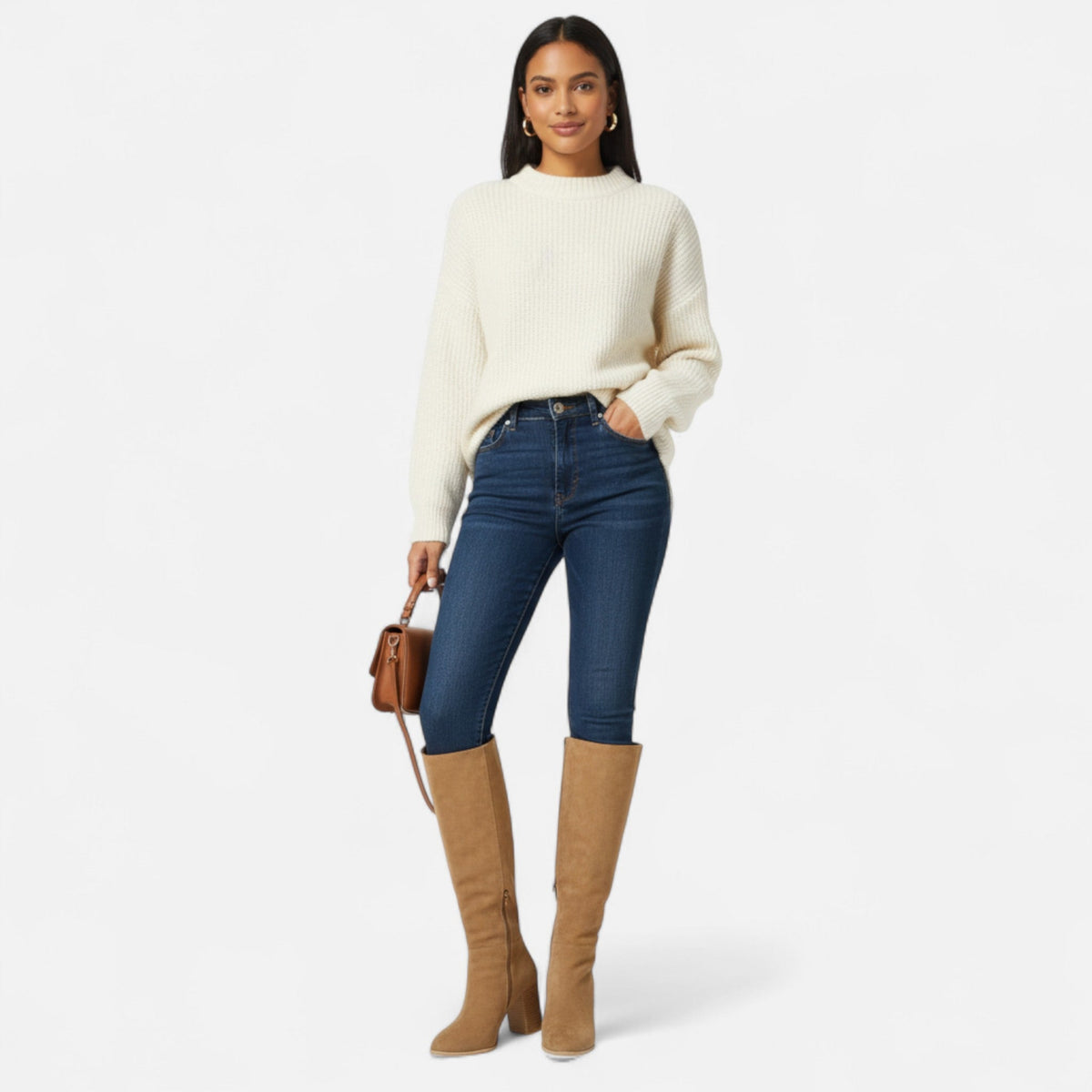 Bottes longues femme tige haute équestre maintien élégant