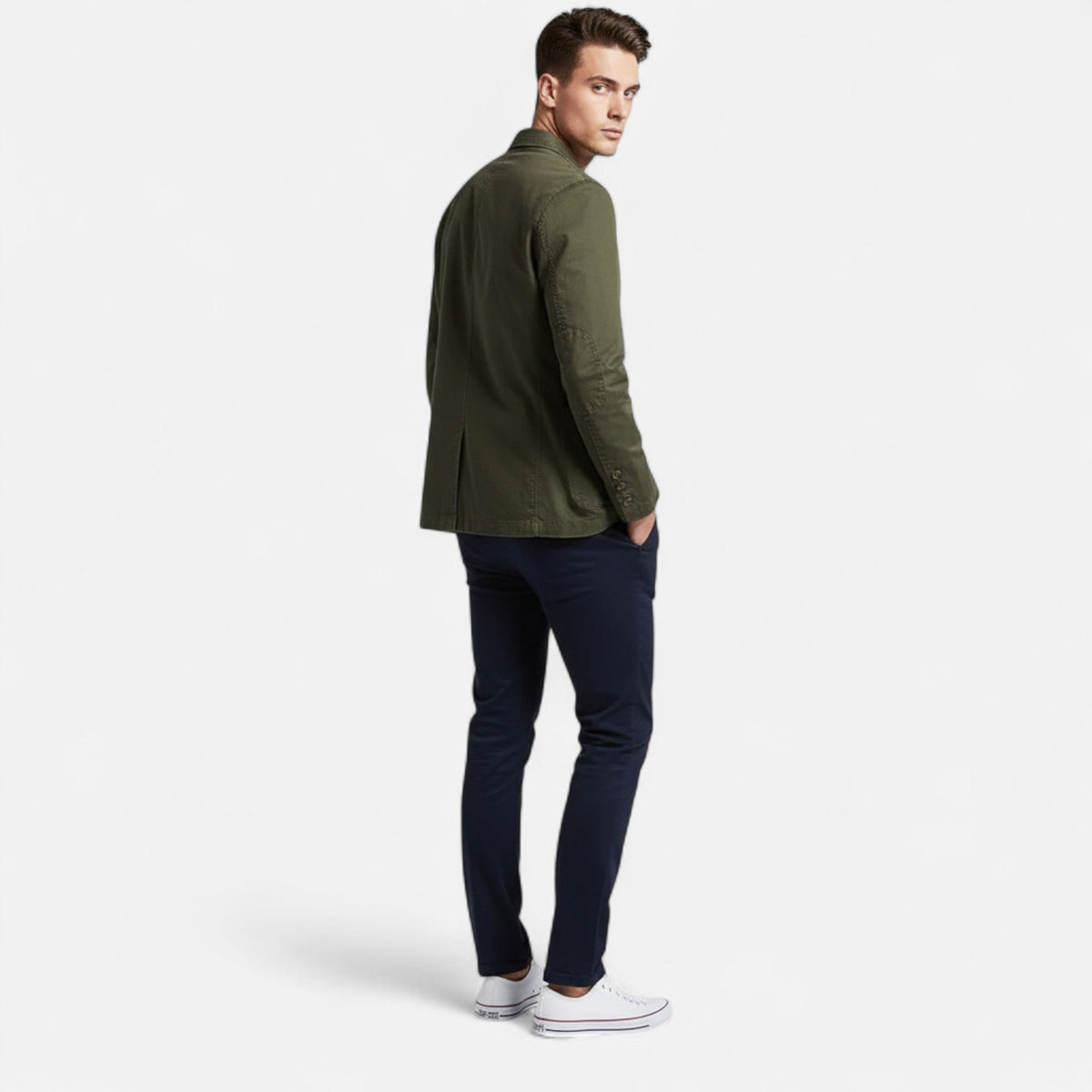 Blazer homme grande taille coupe tailleur trois boutons