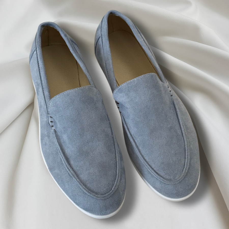 Mocassins homme daim souple semelle légère style raffiné