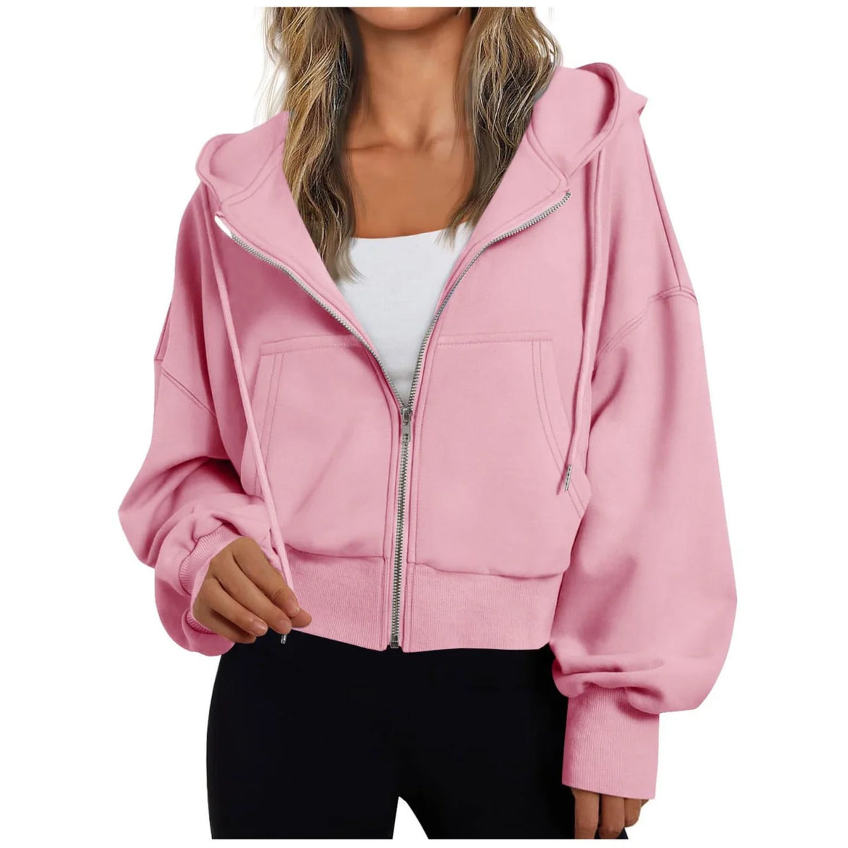 Women's full-zip hoodie with fleece lining