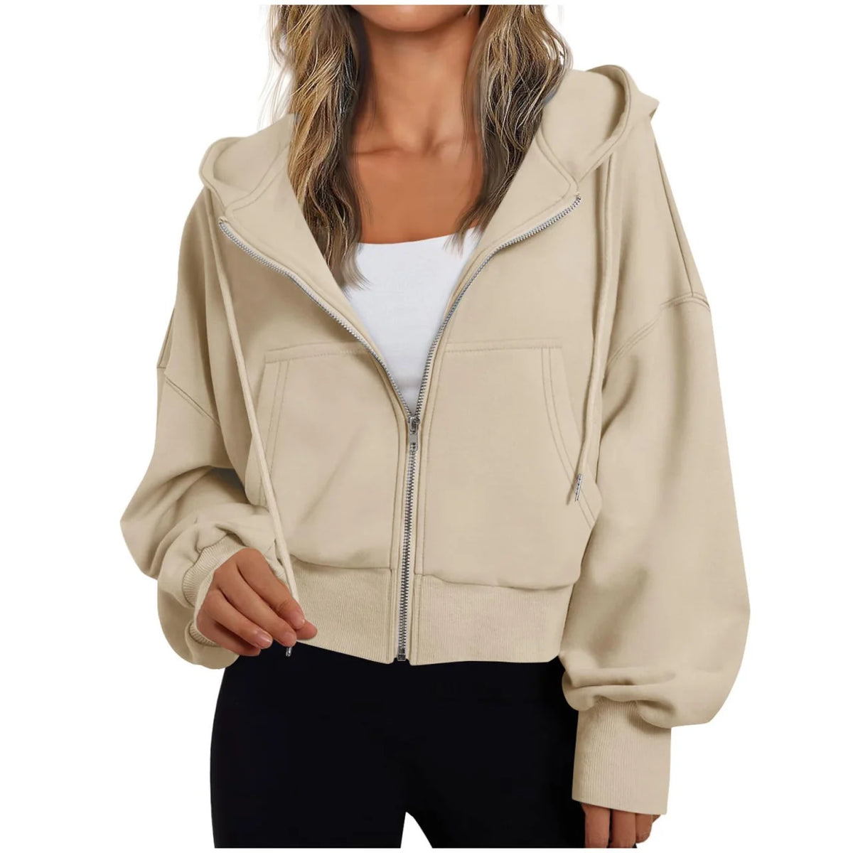 Women's full-zip hoodie with fleece lining