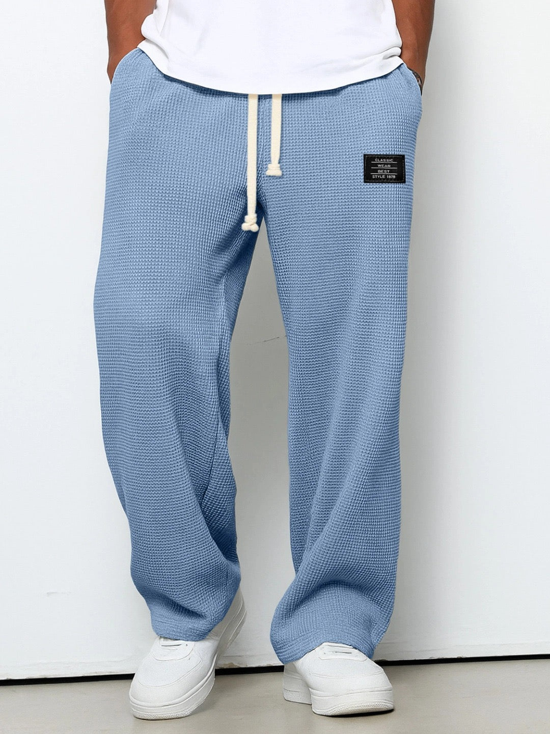 Pantalon homme quotidien coupe décontractée taille réglable léger