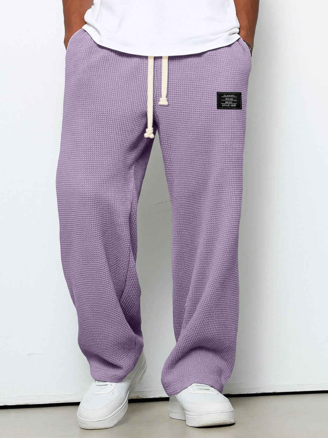 Pantalon homme quotidien coupe décontractée taille réglable léger