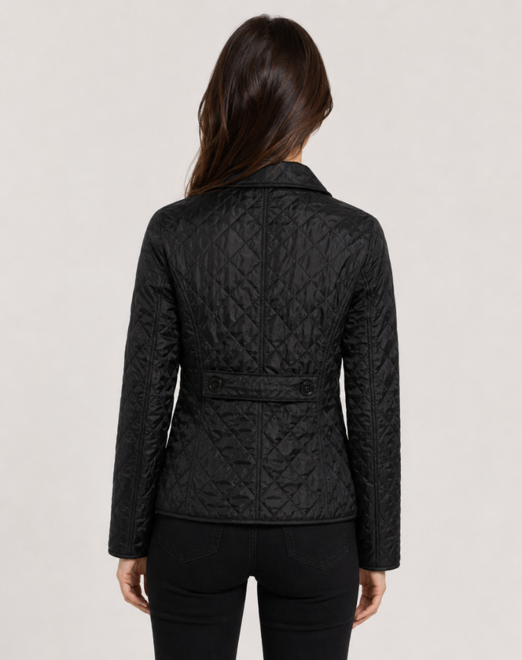 Veste matelassée femme transition col boutons élégante