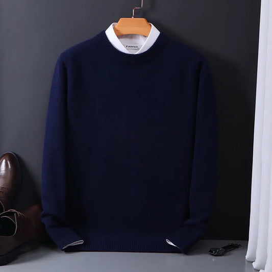 Maglione da uomo Oliver in cashmere, elegante, dal taglio classico e lussuoso