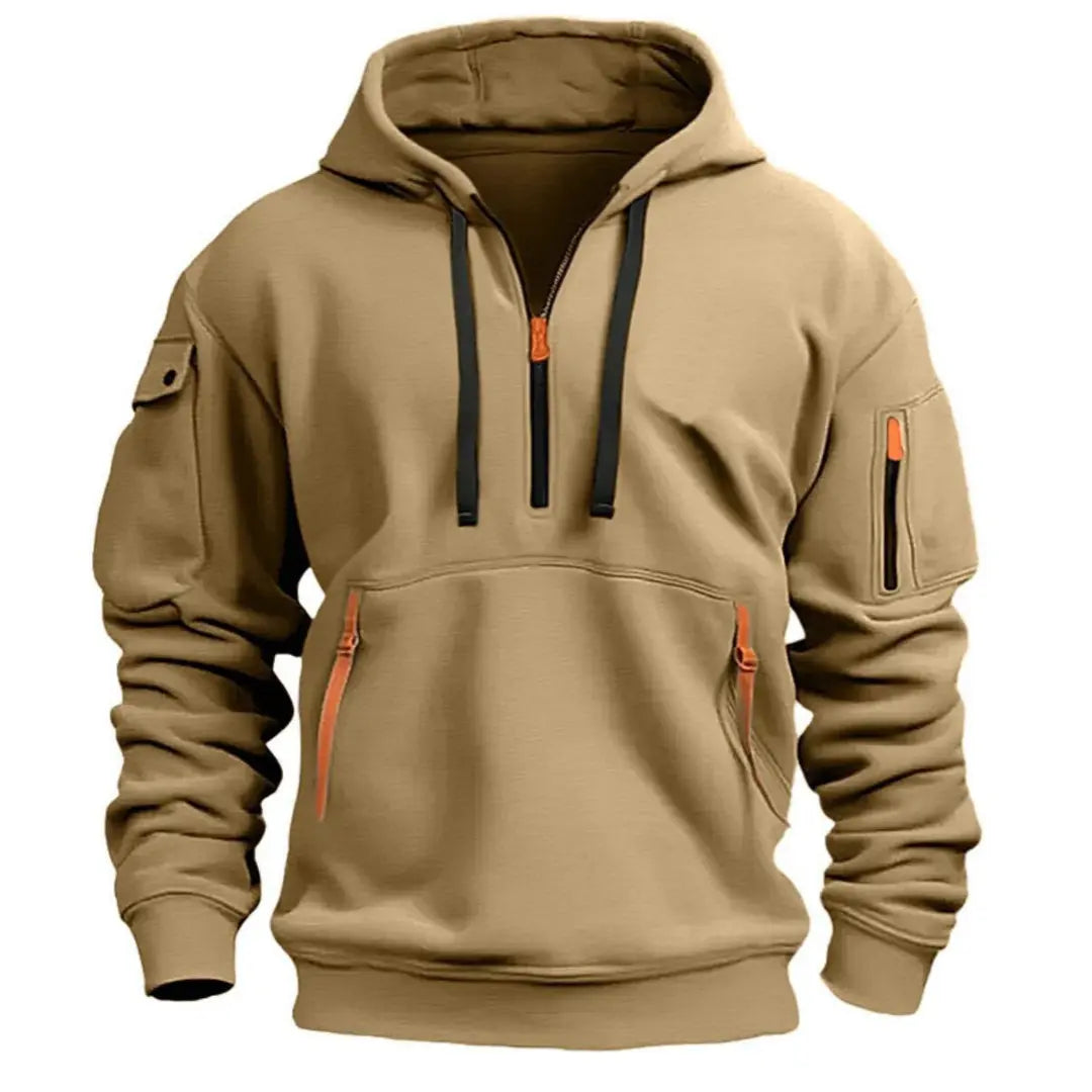 Sudadera cómoda, funcional e informal con capucha para hombre