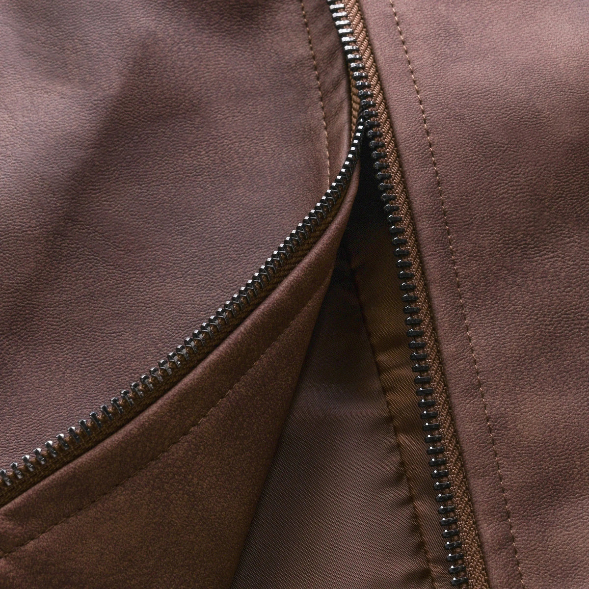 Veste en Similicuir Poignets Zippés Coupe Motard pour Homme