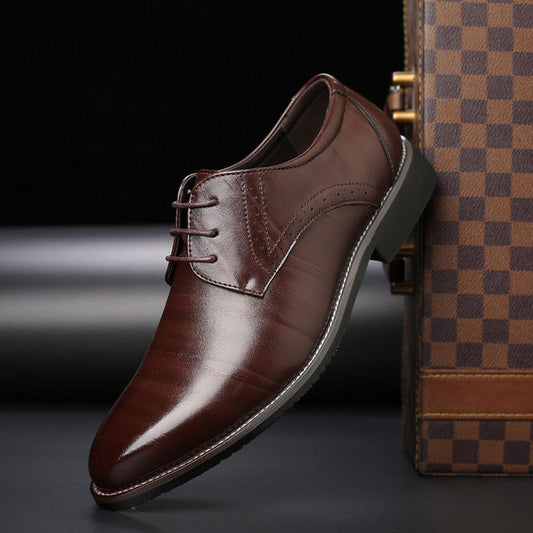 Elegantní pánské kožené šněrovací boty v nadčasovém stylu
