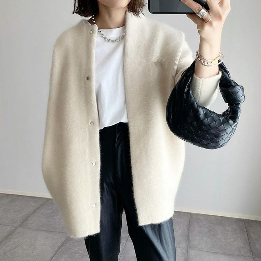 Elegant, lightweight, warm women's cashmere cardigan with refined style