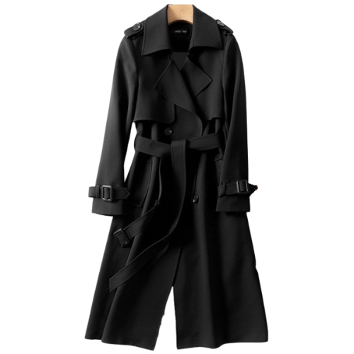 Trench-Coat Taille Cintrée Épaulettes pour Femme