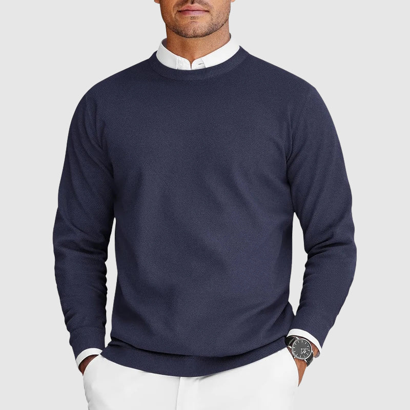Jersey intemporal y versátil para hombre, de punto cómodo para el día a día
