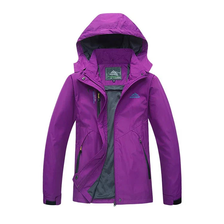 Veste randonnée femme imperméable capuche amovible respirante