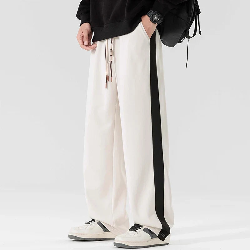 Pantalón ligero y transpirable para hombre, de corte holgado, con bolsillos, para estar en casa