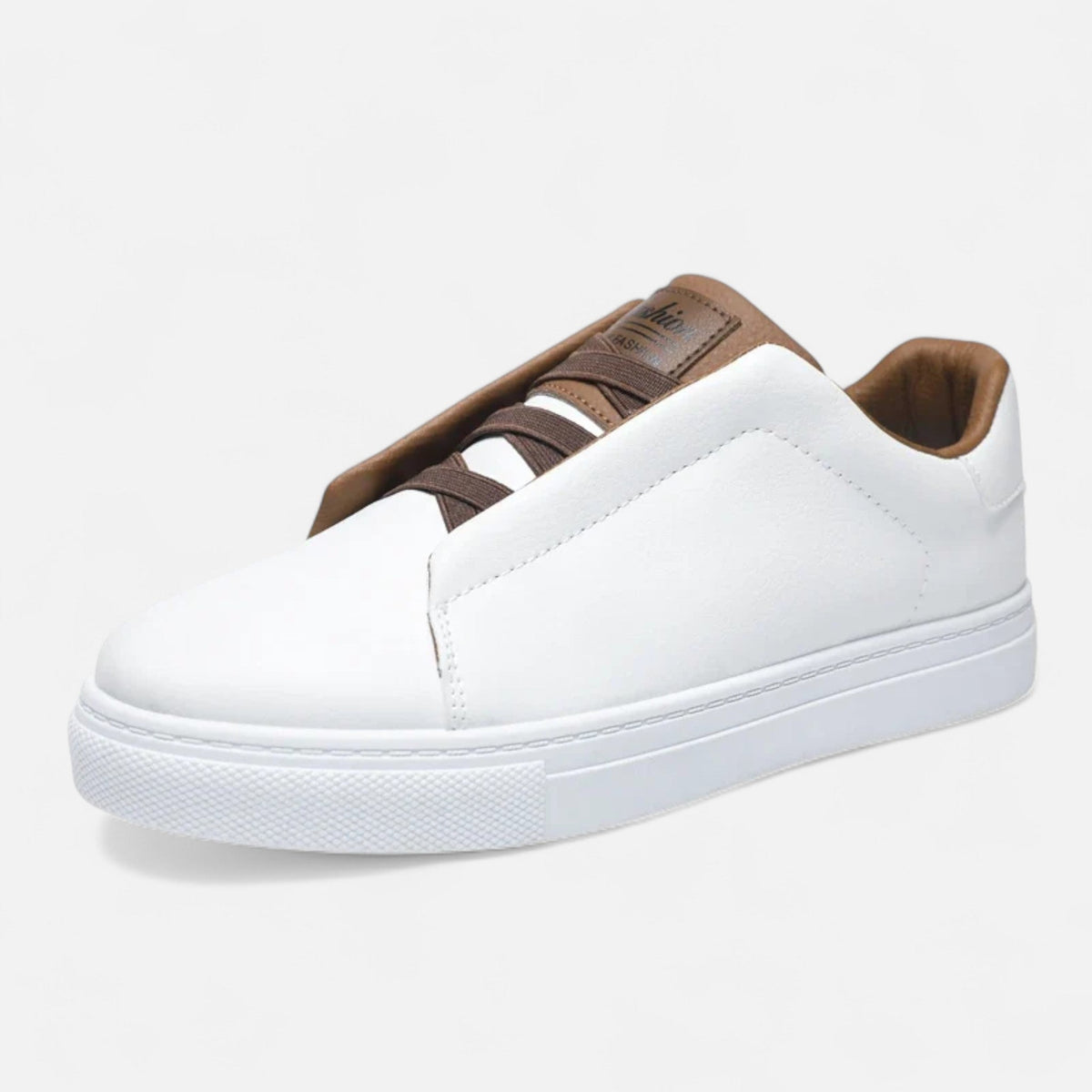 Sneakers en Cuir Semelle Confort Sans Lacets pour Homme