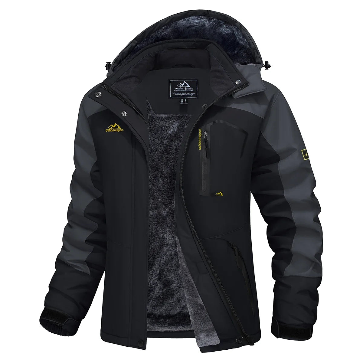 Parka femme imperméable doublure polaire capuche intégrée coupe-vent