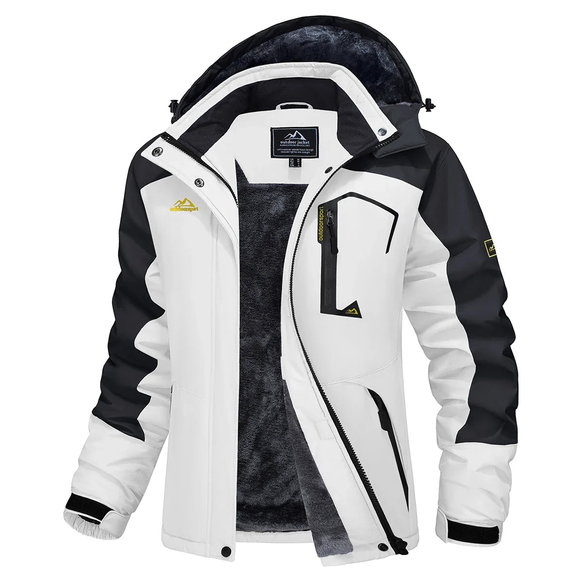 Parka femme imperméable doublure polaire capuche intégrée coupe-vent
