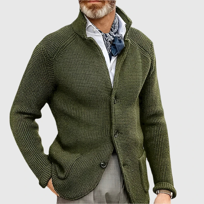 Cardigan homme maille intemporelle col V élégance raffinée