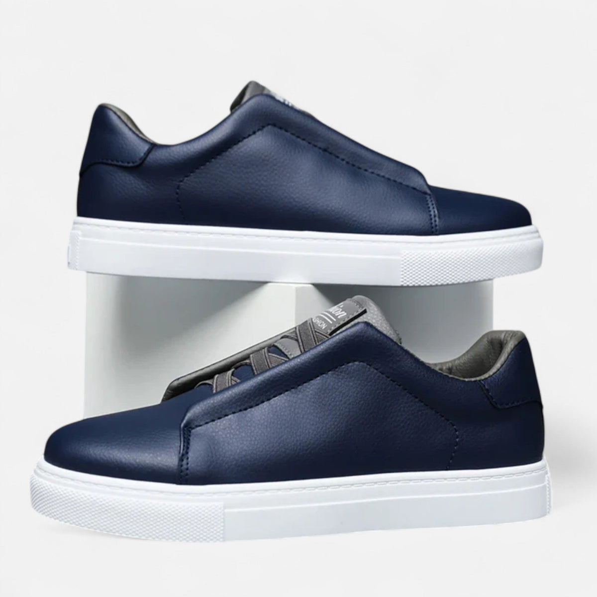 Sneakers en Cuir Semelle Confort Sans Lacets pour Homme