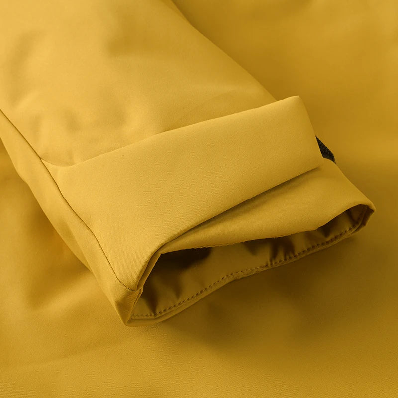 Chaqueta impermeable y cortavientos unisex, con capucha térmica y tratamiento antimanchas