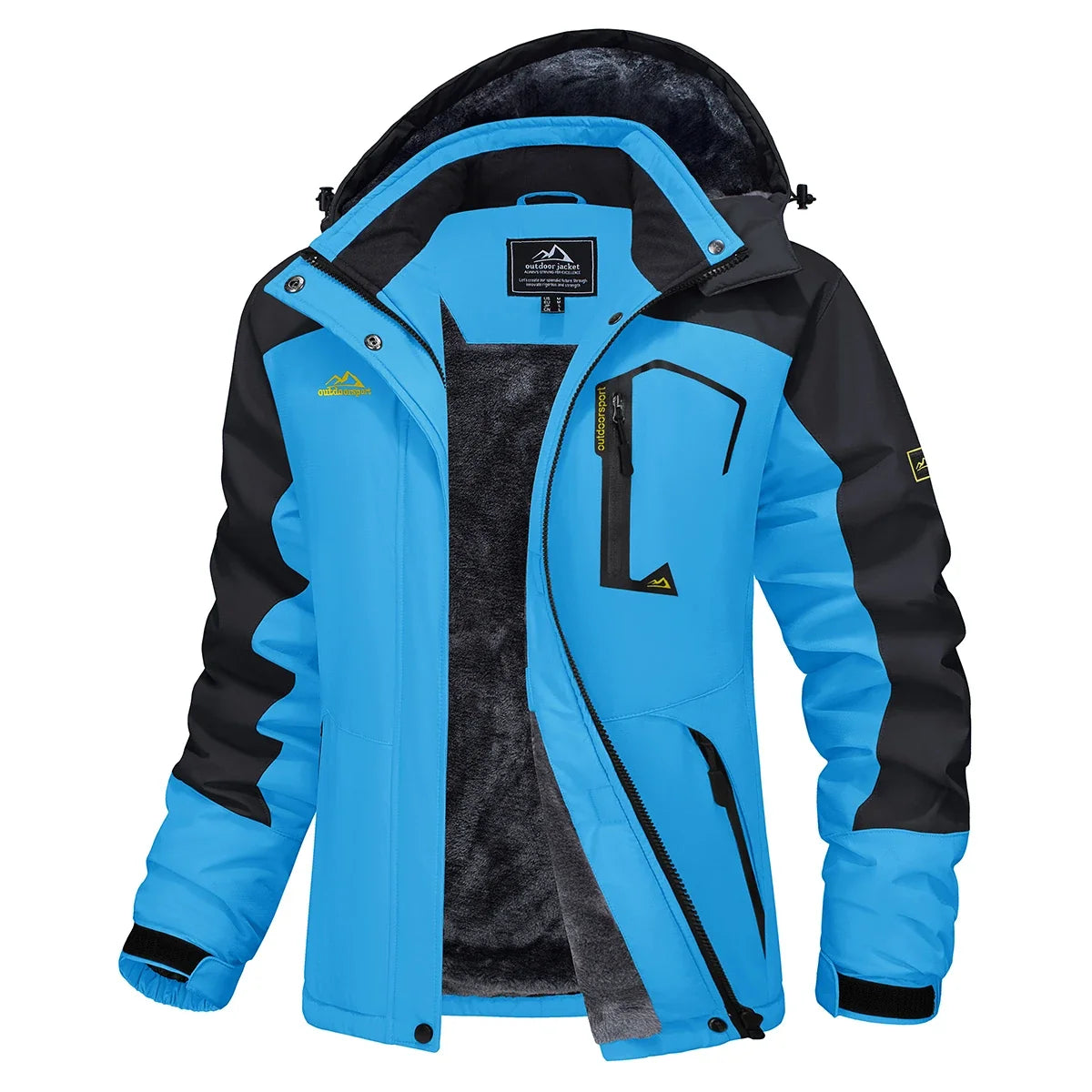 Parka femme imperméable doublure polaire capuche intégrée coupe-vent