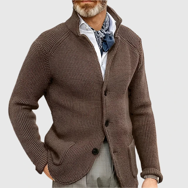 Cardigan homme maille intemporelle col V élégance raffinée