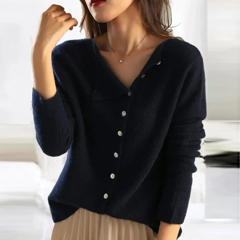 Maglione da donna Gabrielle in cashmere lavorato a maglia, caldo, raffinato e morbido