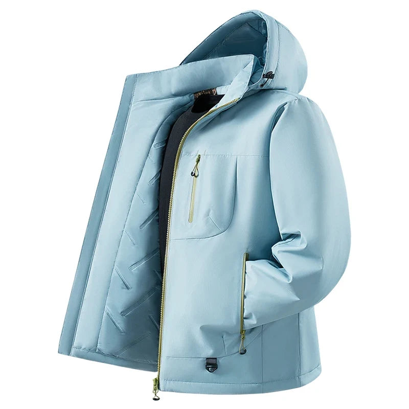 Veste imperméable homme capuche doublure graphène matelassage coton