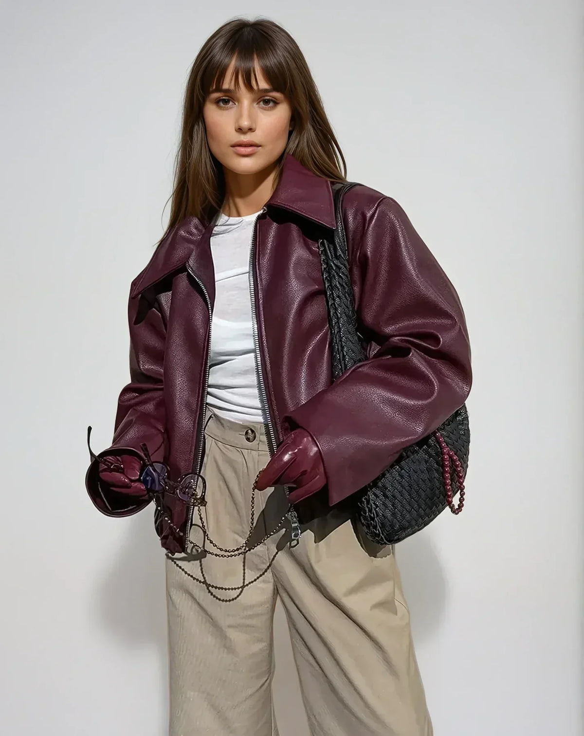 Veste Courte Construction Robuste pour Femme
