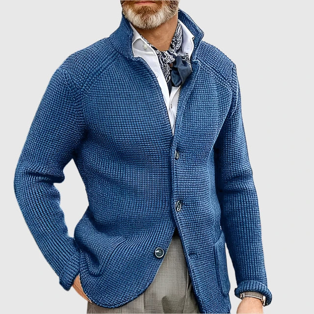 Cardigan homme maille intemporelle col V élégance raffinée