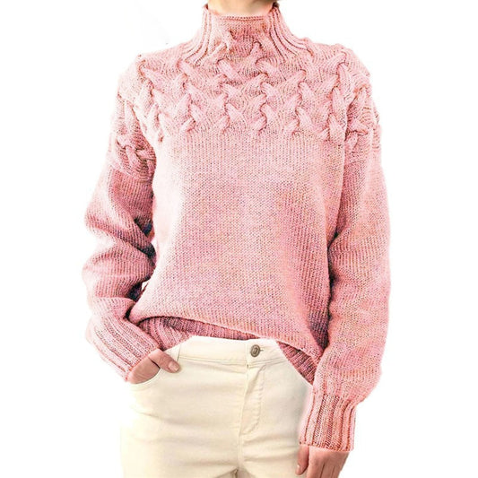 Women's cashmere turtleneck sweater, oversized fit, soft luxurious knit