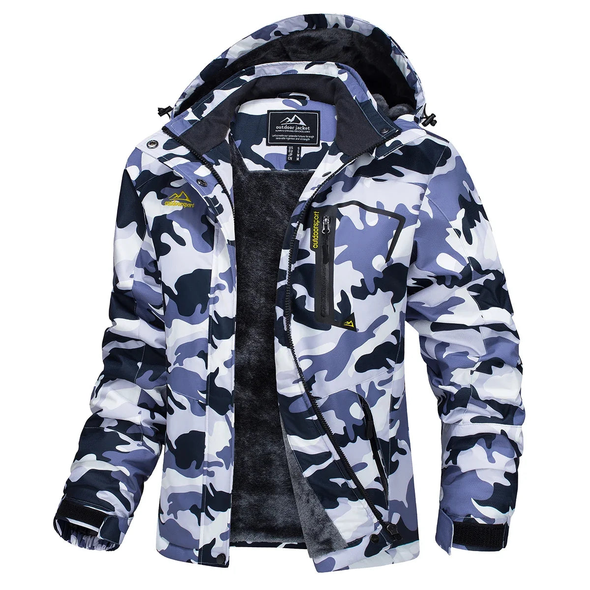 Parka femme imperméable doublure polaire capuche intégrée coupe-vent