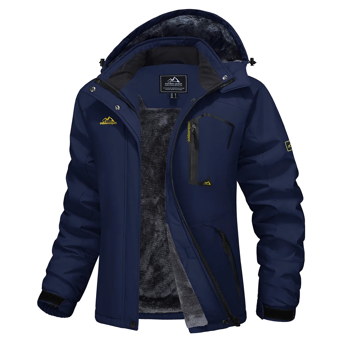 Parka femme imperméable doublure polaire capuche intégrée coupe-vent