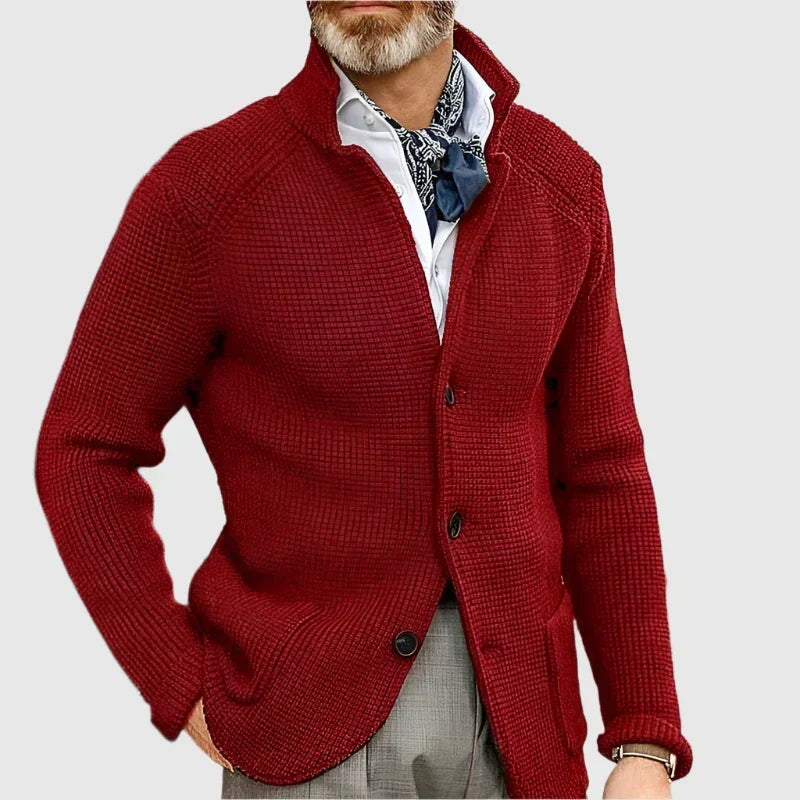 Cardigan homme maille intemporelle col V élégance raffinée