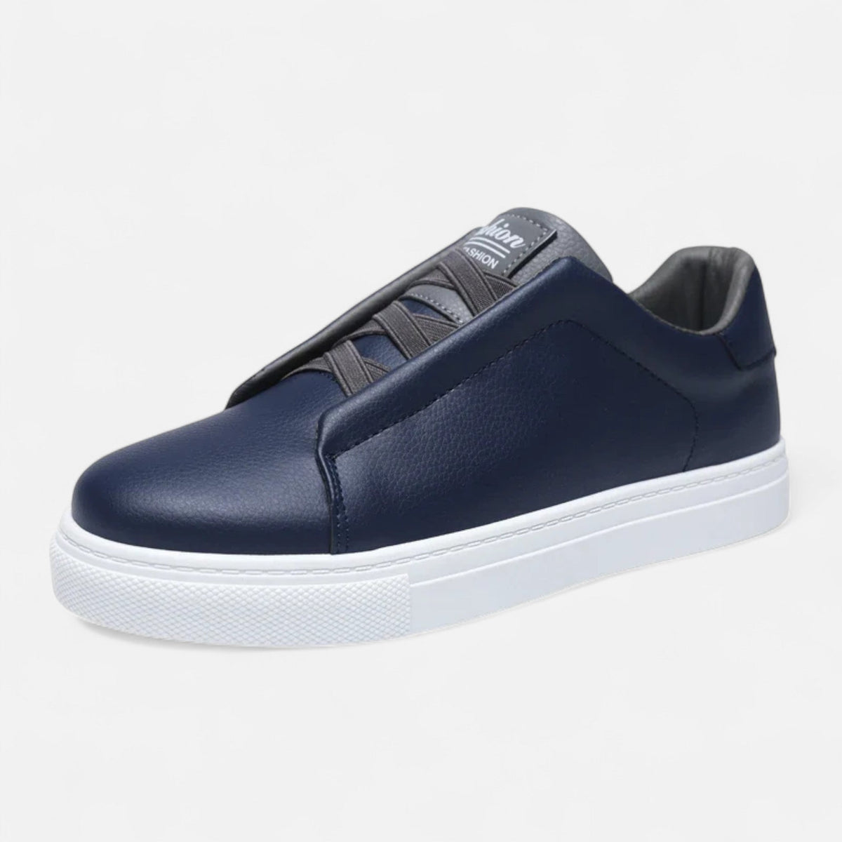 Sneakers en Cuir Semelle Confort Sans Lacets pour Homme