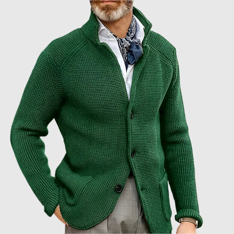 Cardigan homme maille intemporelle col V élégance raffinée