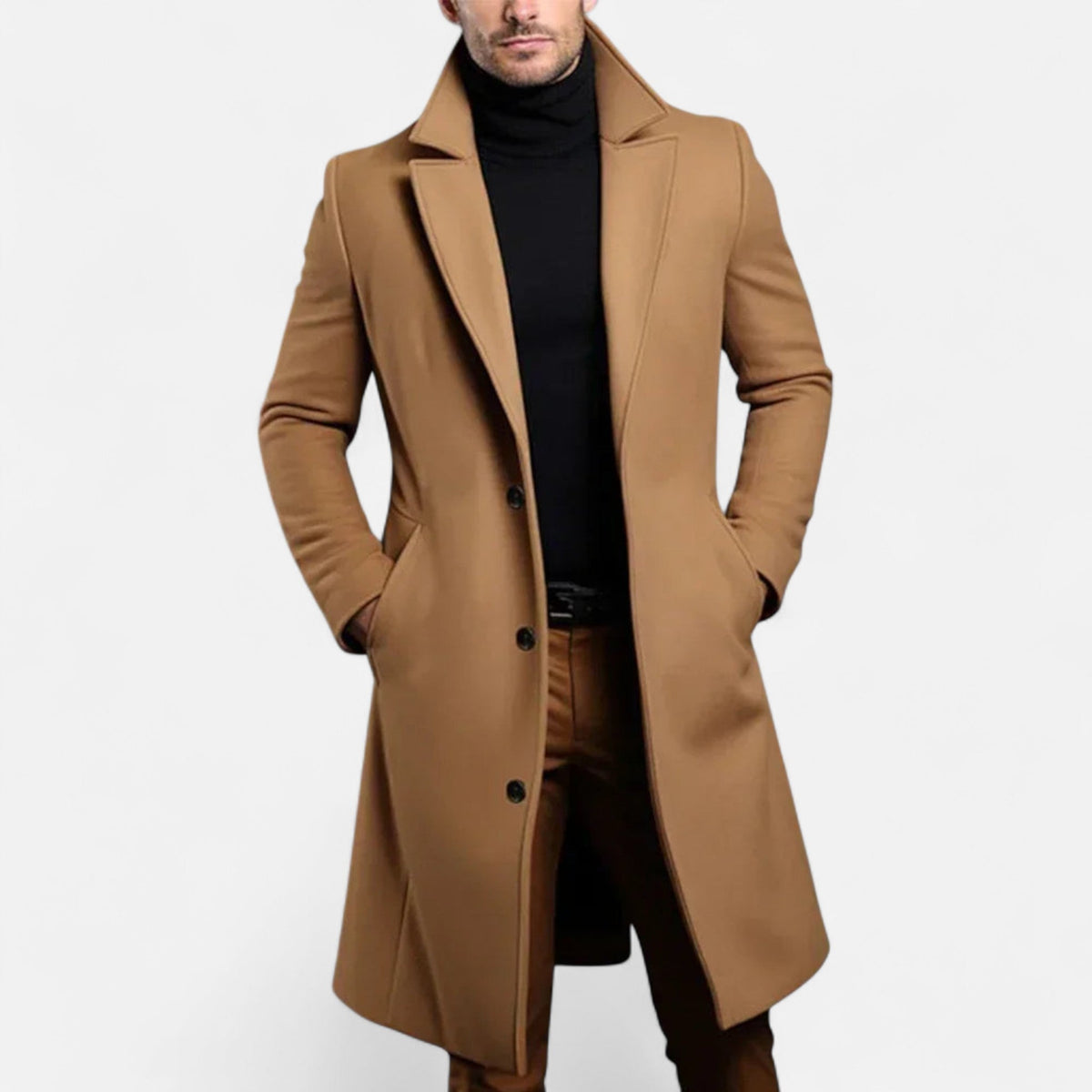 Manteau Classique Revers Structurés Doublure Intégrale pour Homme