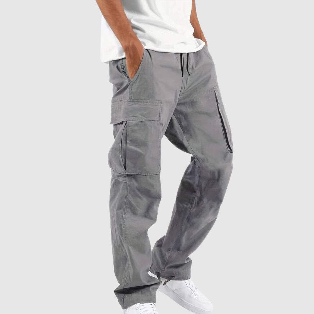 Pantalon Cargo en Coton Taille à Cordon pour Homme