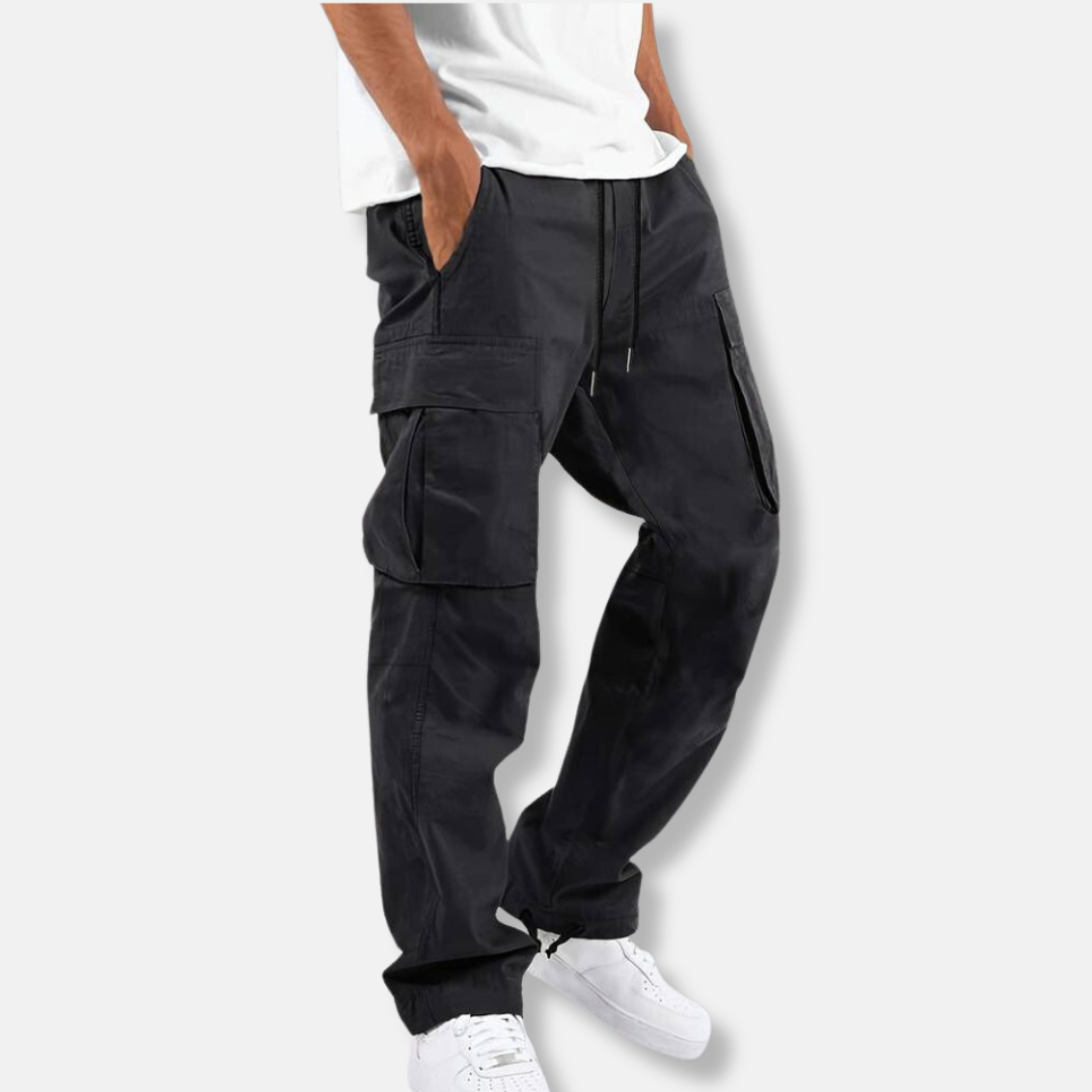 Pantalon Cargo en Coton Taille à Cordon pour Homme