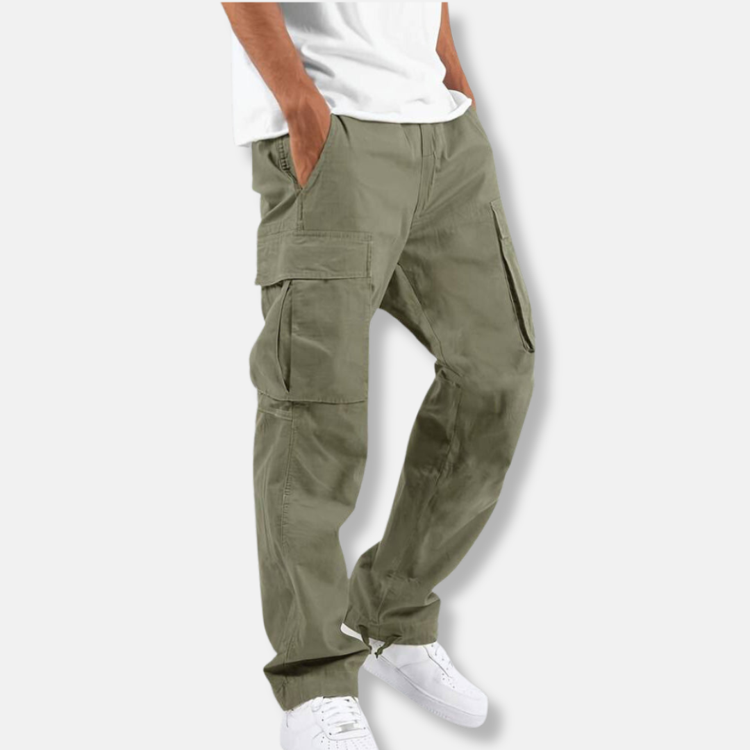 Pantalon Cargo en Coton Taille à Cordon pour Homme