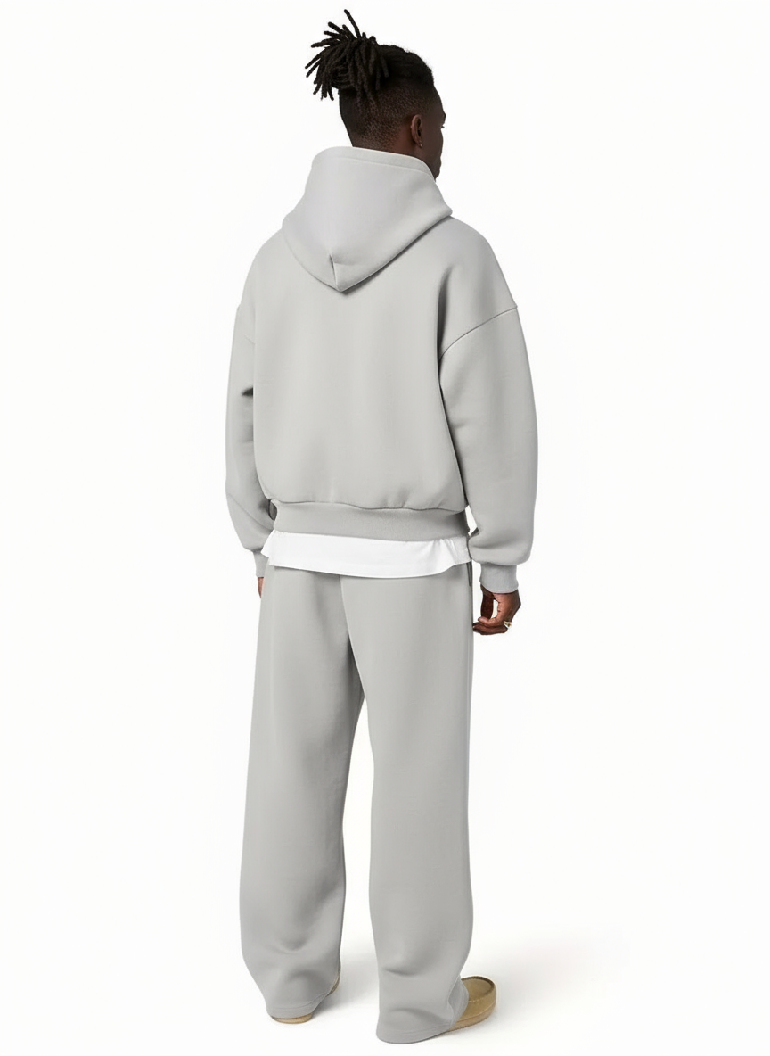 Ensemble jogging homme hoodie pantalon droit coordonné confort