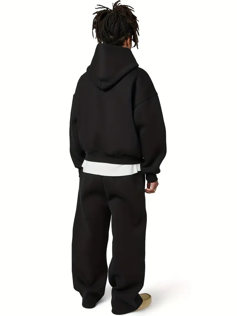 Ensemble jogging homme hoodie pantalon droit coordonné confort