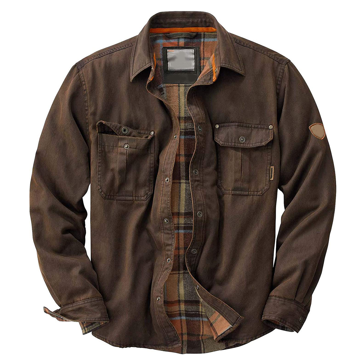 Men’s waxed fabric trucker jacket, waterproof and wind-resistant