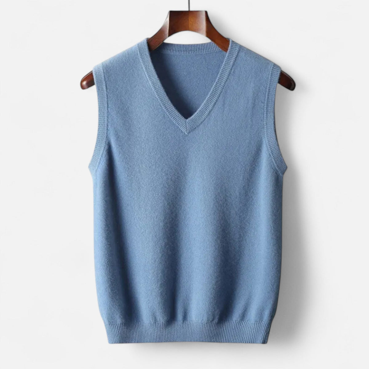 Gilet en Laine Mérinos Col en V pour Homme