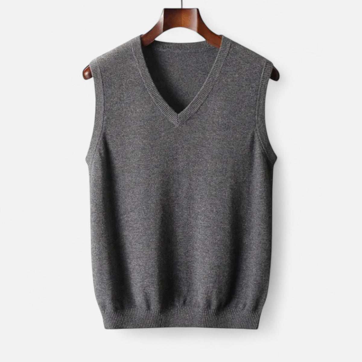 Gilet en Laine Mérinos Col en V pour Homme