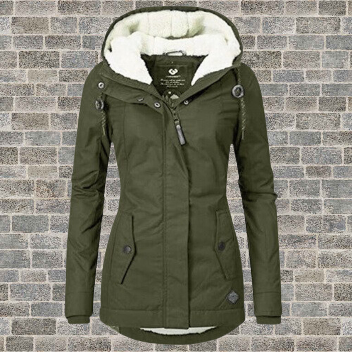 Manteau femme polyvalent capuche coupe enveloppante hiver