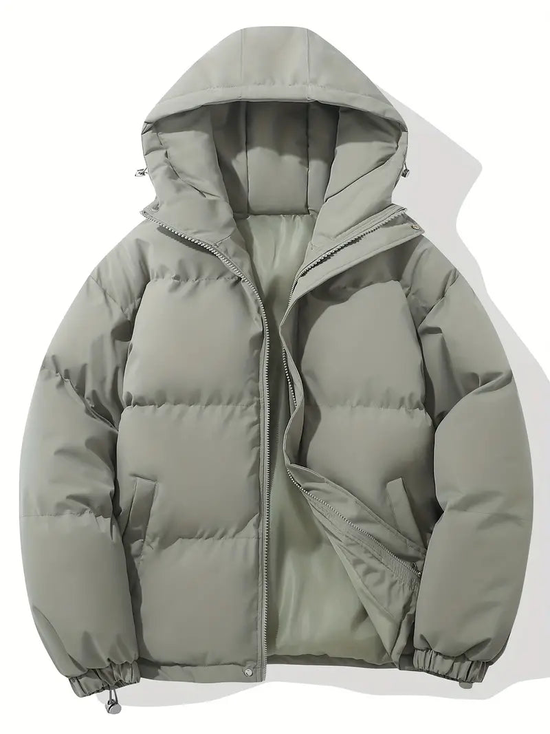 Chaqueta acolchada de invierno para hombre, con capucha integrada y aislamiento térmico